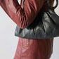 Leather shoulder bag black