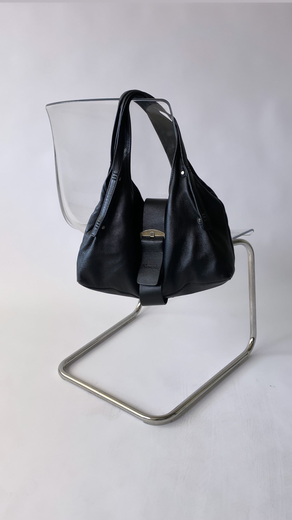 Leather tote bag black