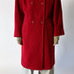 Oversized double-breasted coat | Red