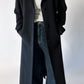 Fitted wool coat | Black