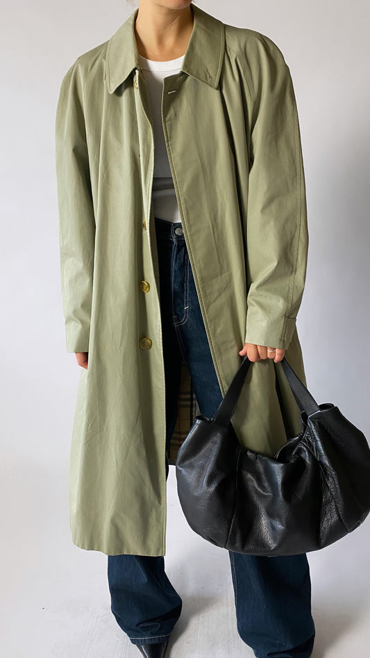 Burberry trench coat soft green