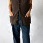 Wool vest | Dark brown