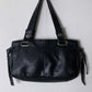 Leather shoulder bag black