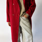 Oversized double-breasted coat | Red