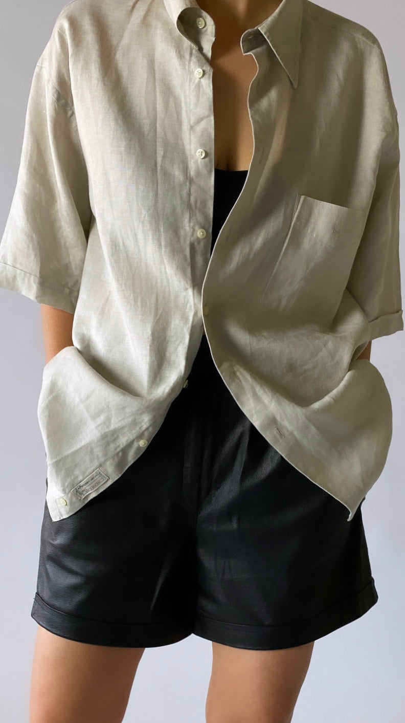 Linen shirt stone grey