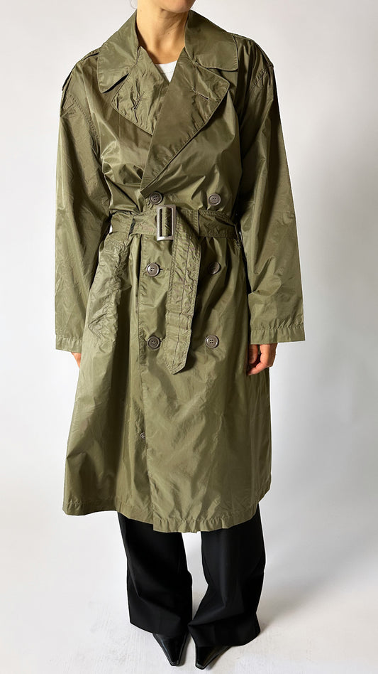 Rain / trench coat soft green