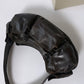 Leather shoulder bag dark brown