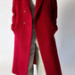 Double-breasted wool coat | Red