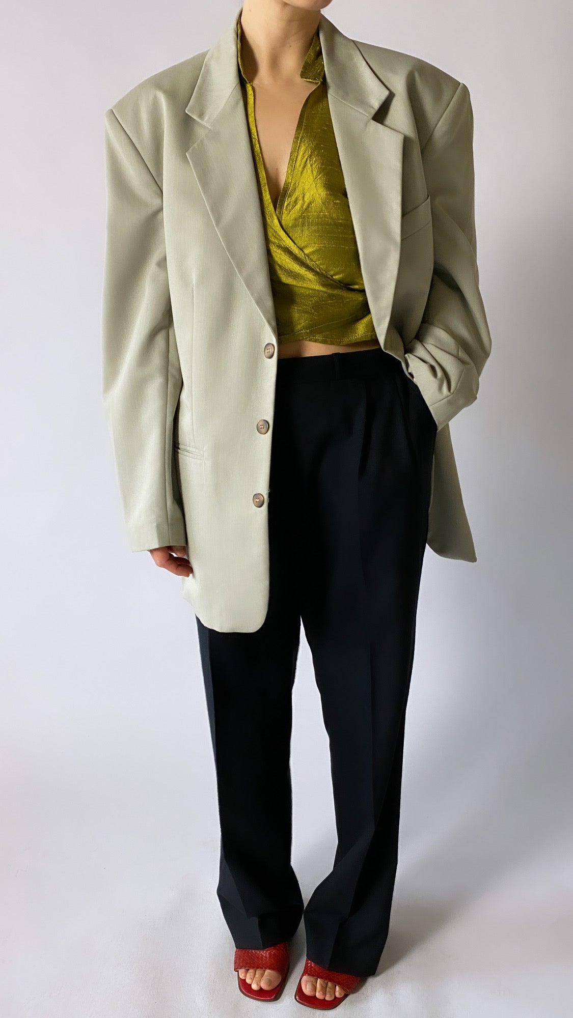 Oversized blazer stone beige