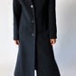 Fitted wool coat | Black