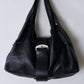 Leather tote bag black