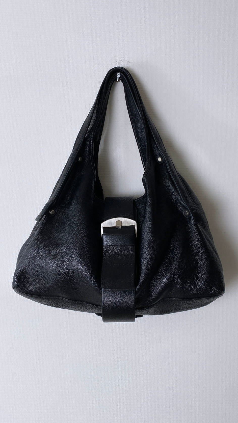 Leather tote bag black