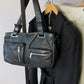 Leather shoulder bag black