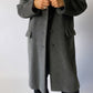 Long lambswool/ mohair coat | Grey