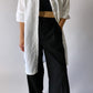 Long linen shirt white