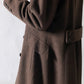 Maxi wool coat | Dark brown