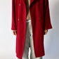 Oversized double-breasted coat | Red