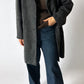 Mohair long coat | Dark grey