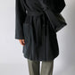 Belted wool coat dark grey