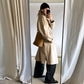 Long wool coat | Soft ecru