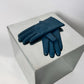 Leather gloves | Blue