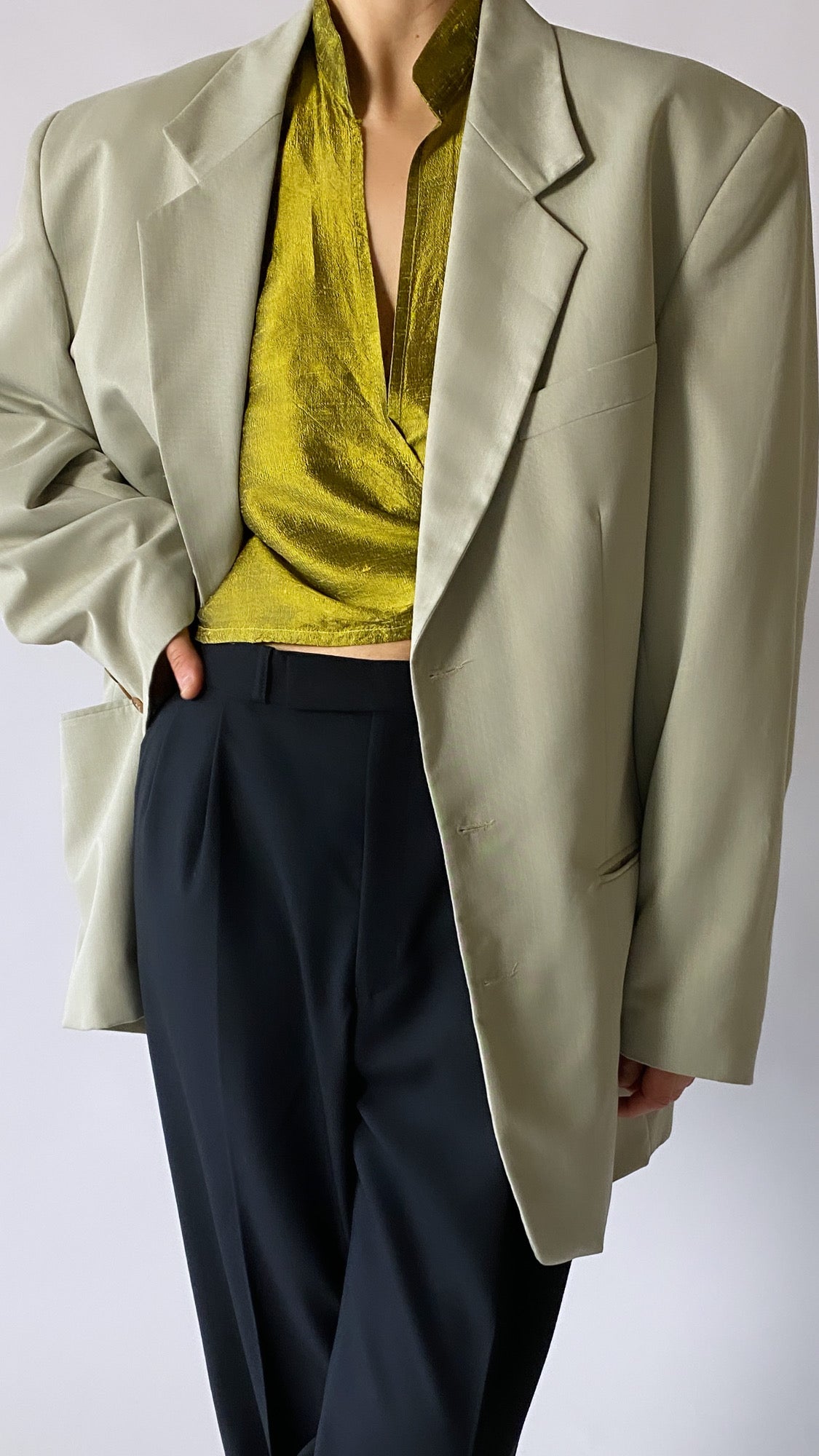 Oversized blazer stone beige