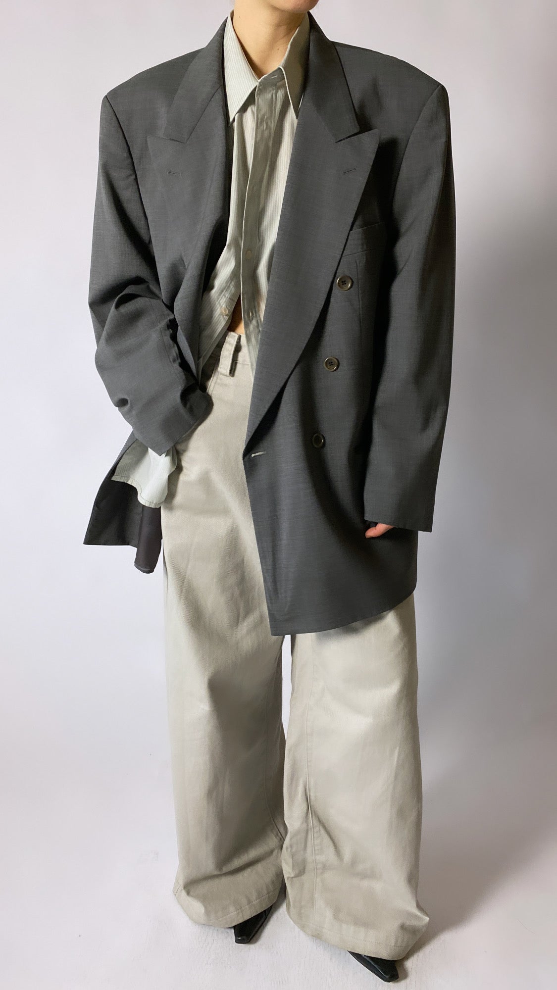 Hugo Boss oversized blazer grey