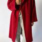 Oversized double-breasted coat | Red