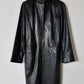 Long leather coat | Black