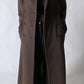 Maxi wool coat | Dark brown