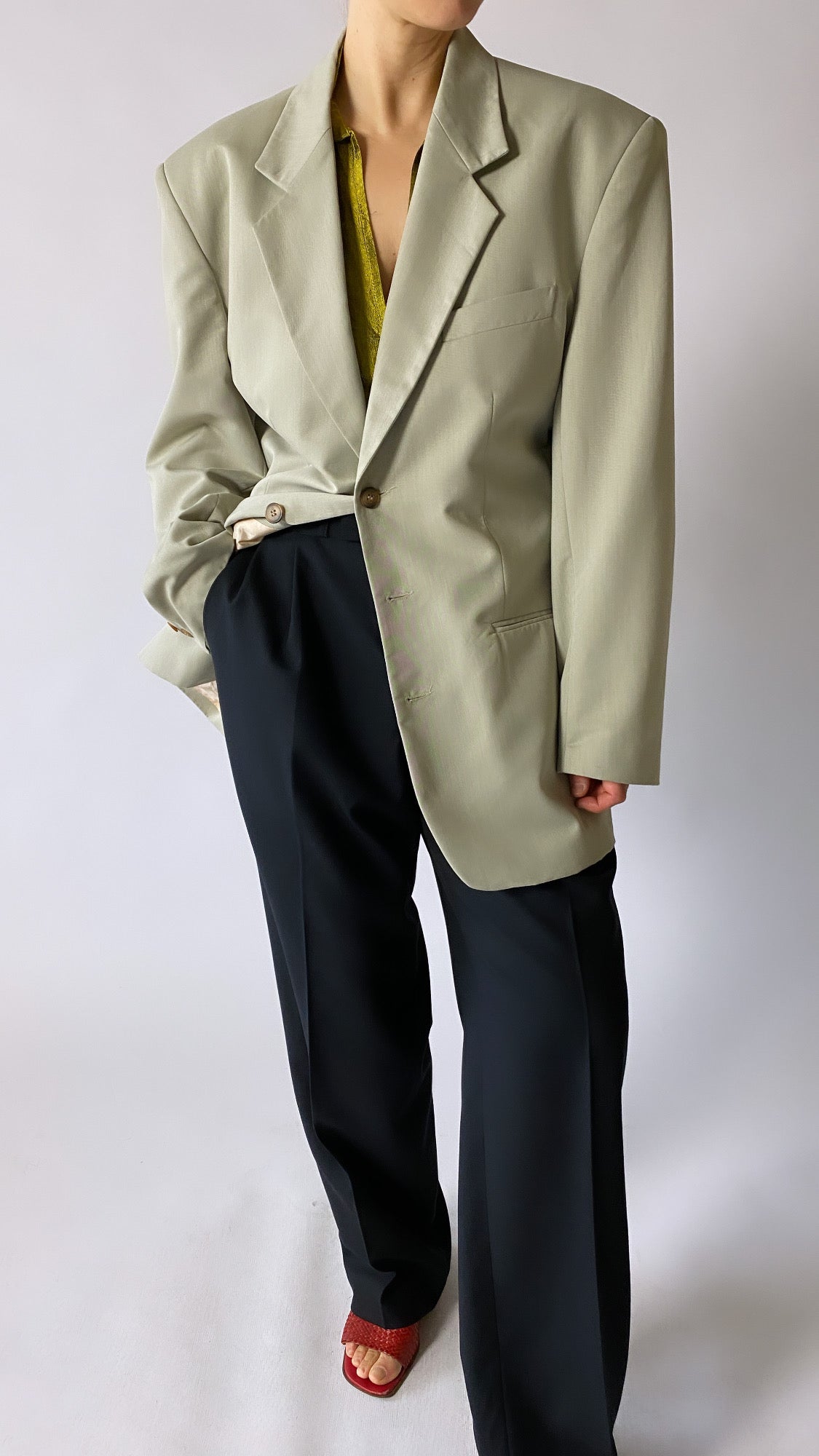 Oversized blazer stone beige