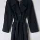 Belted wool coat dark grey