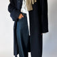 Relaxed long cashmere coat | Night blue