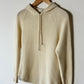 Lambswool hooded sweater | Ivory