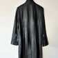 Long leather coat | Black