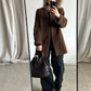 Daks wool Angora coat | Brown