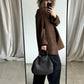 Leather handbag | Dark brown