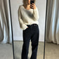 Hand knitted mohair sweater | Off white