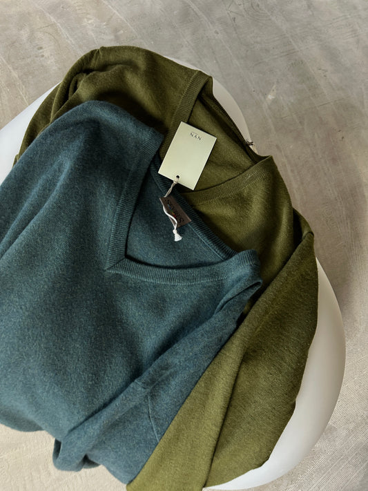 Fine wool sweater |Sea green