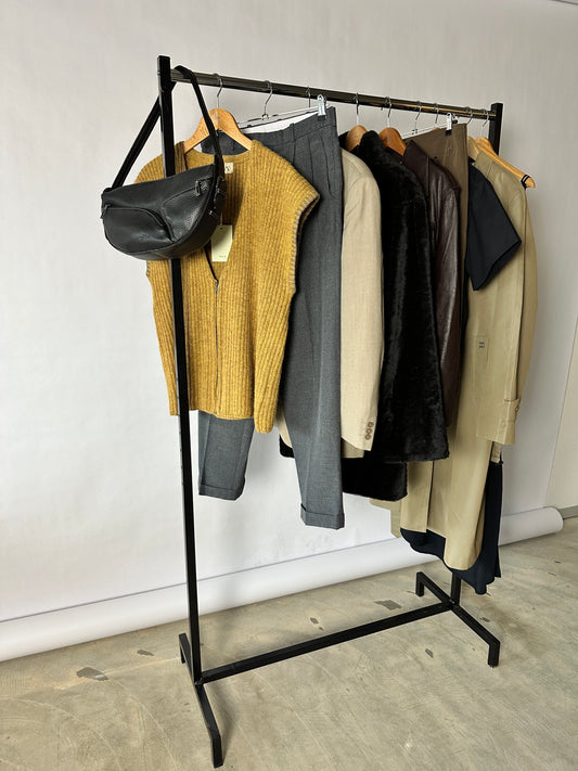 Wool zip vest | Ochre