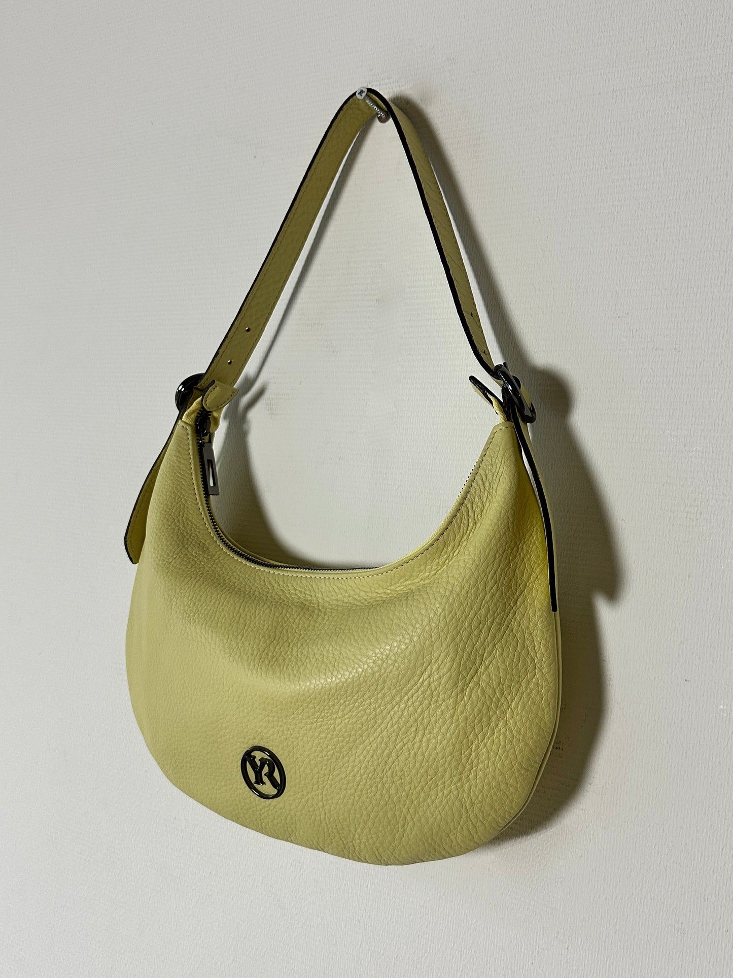 Leather shoulder bag | Soft Yellow