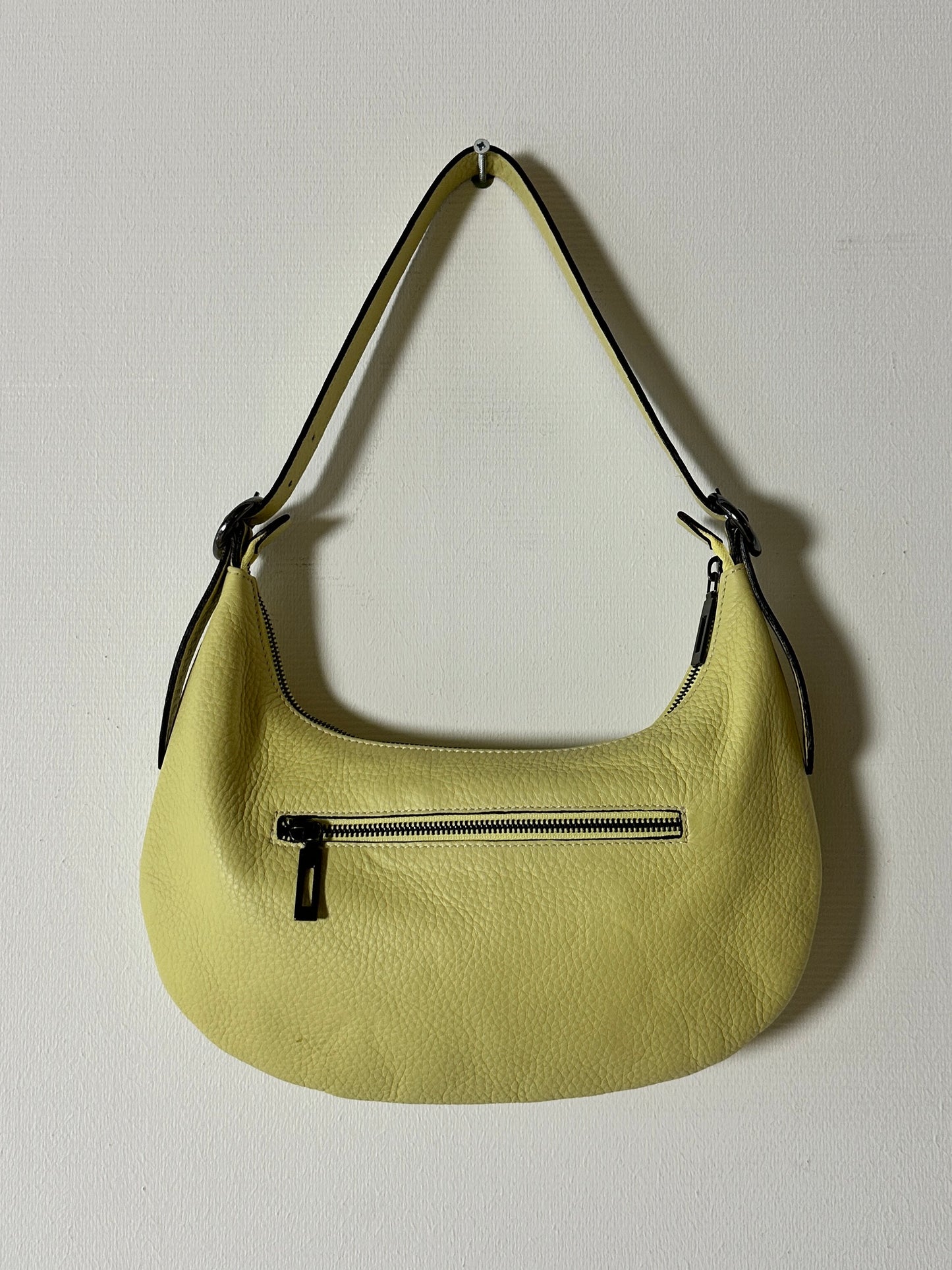 Leather shoulder bag | Soft Yellow