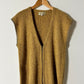 Wool zip vest | Ochre