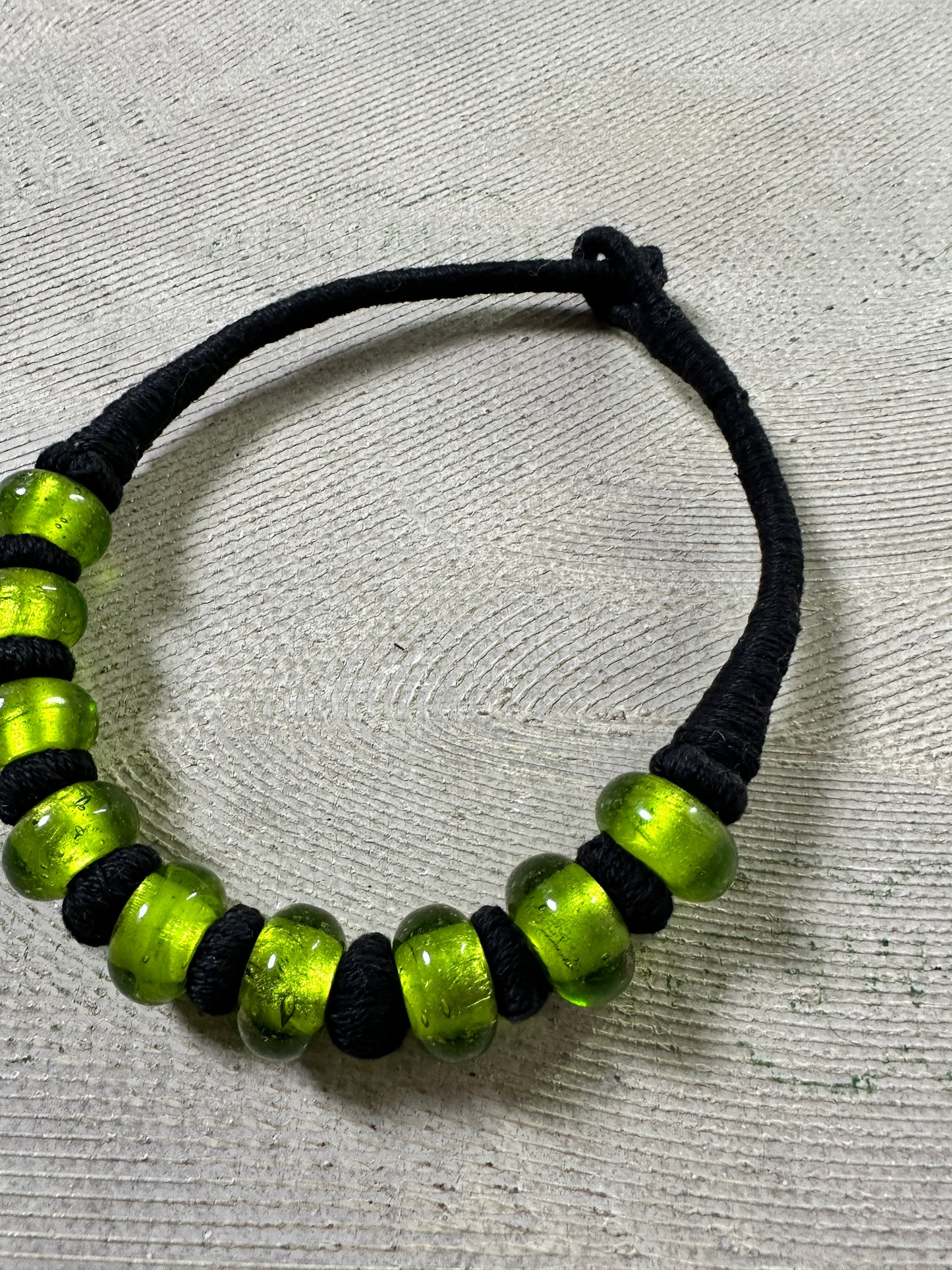 Glass beaded necklace | Green