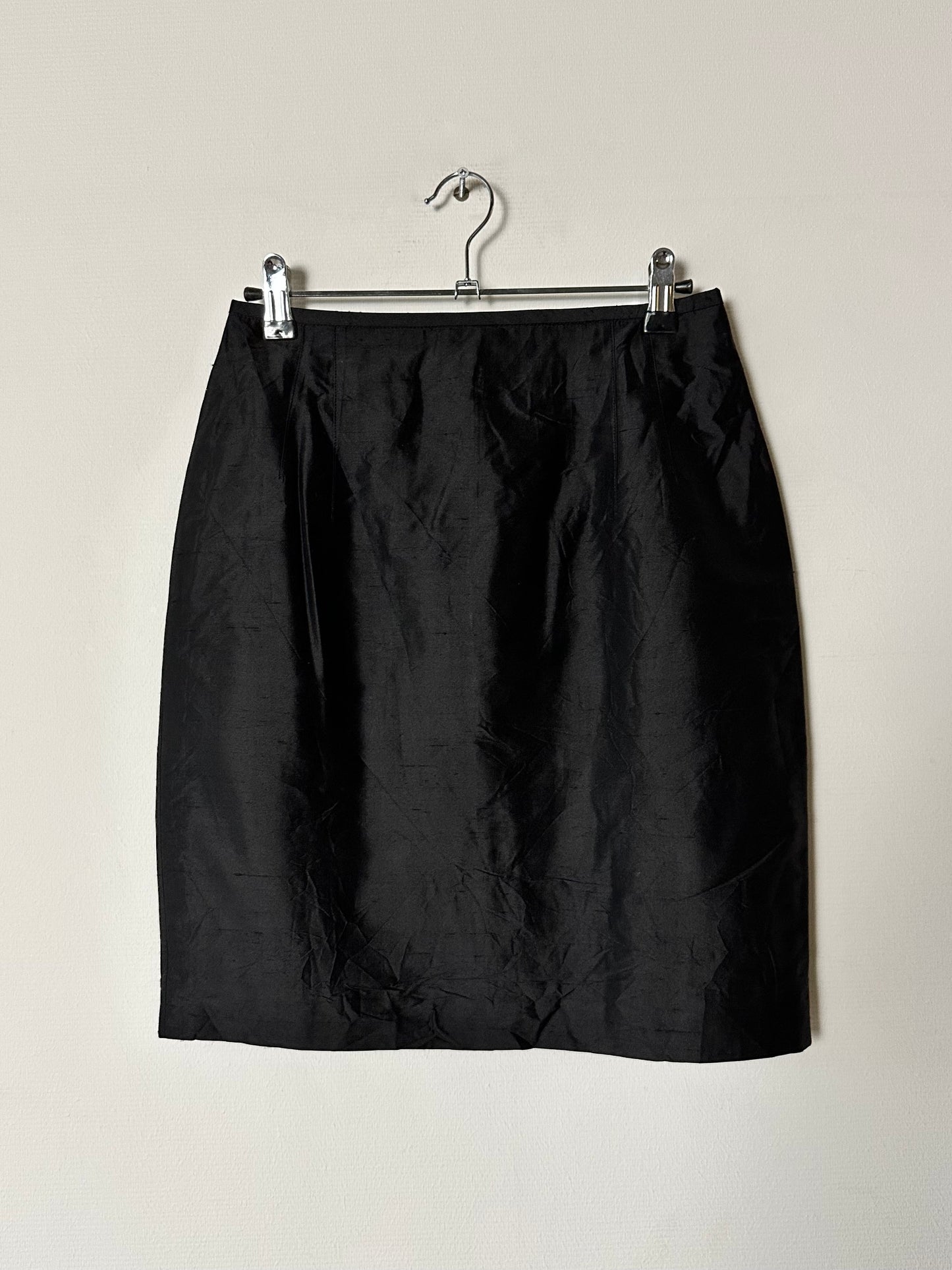 Silk mini skirt | Black