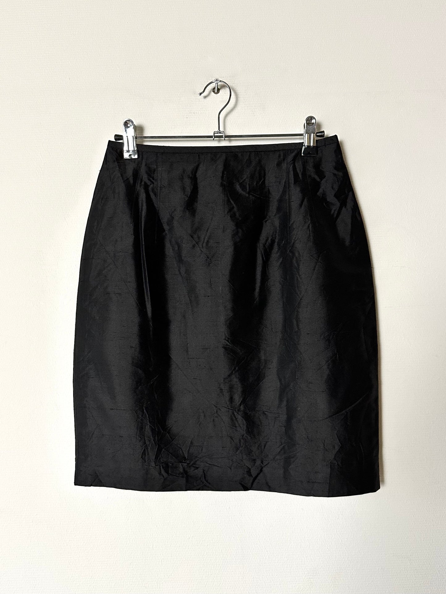 Silk mini skirt | Black