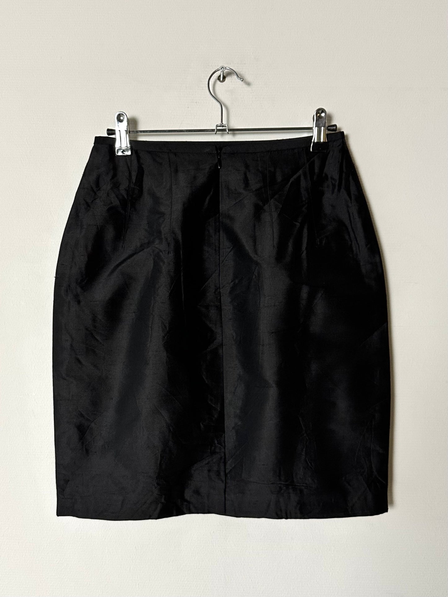 Silk mini skirt | Black