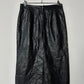 Leather midi skirt | Black