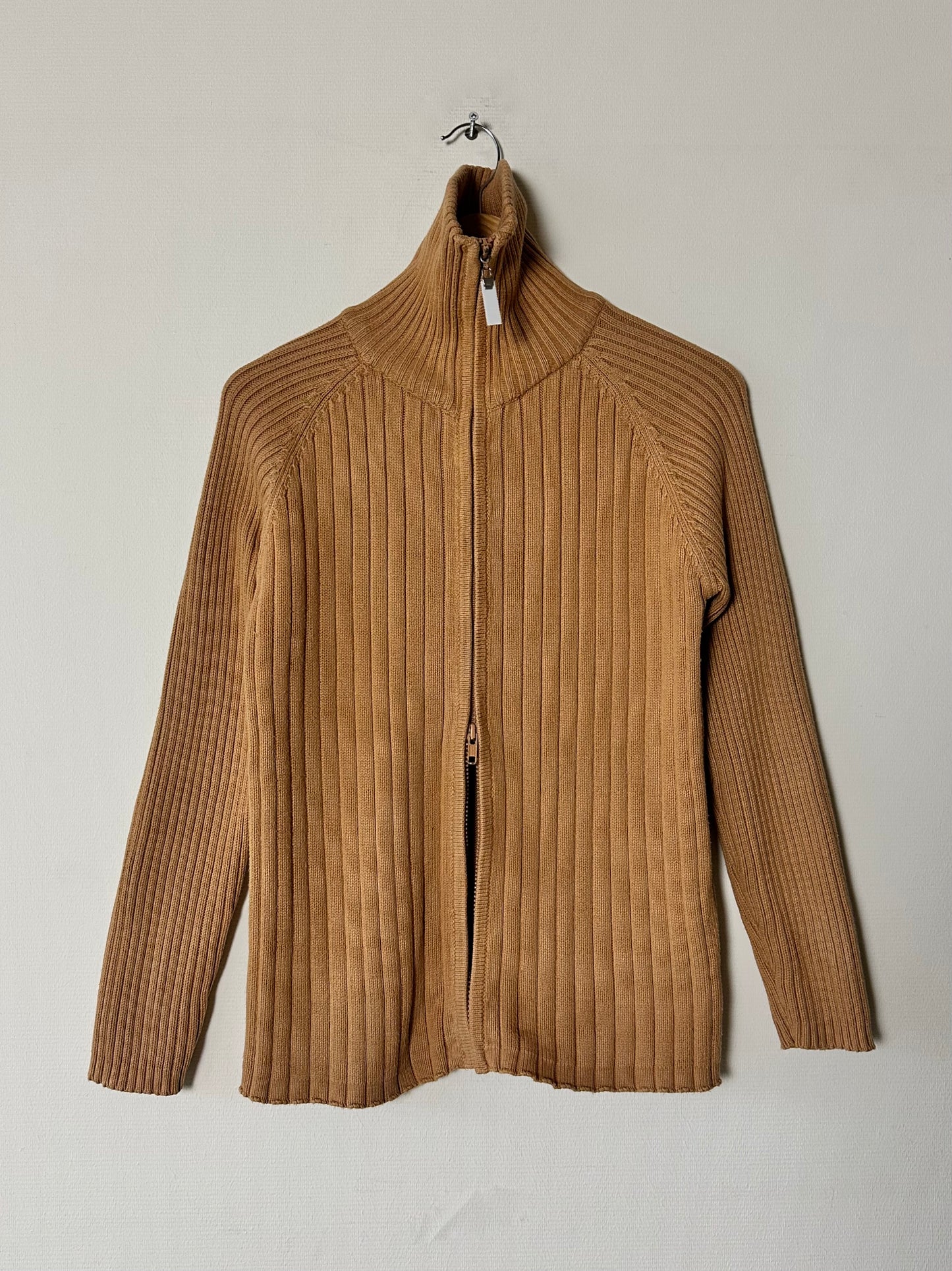 Zip cardigan | Sand stone