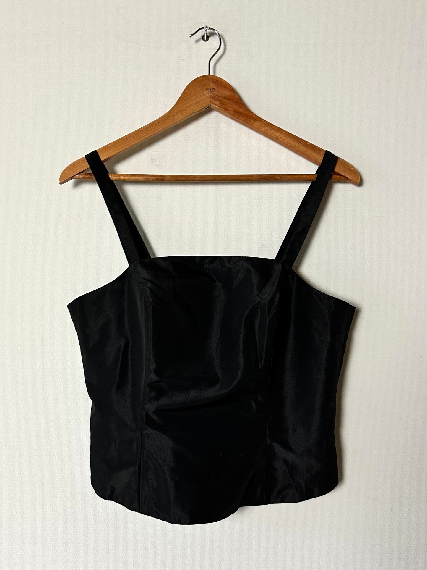 Satin corset top | Black